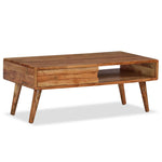 Table Basse Artisanale en Bois d'Acacia-La-Fabrique-Industrielle