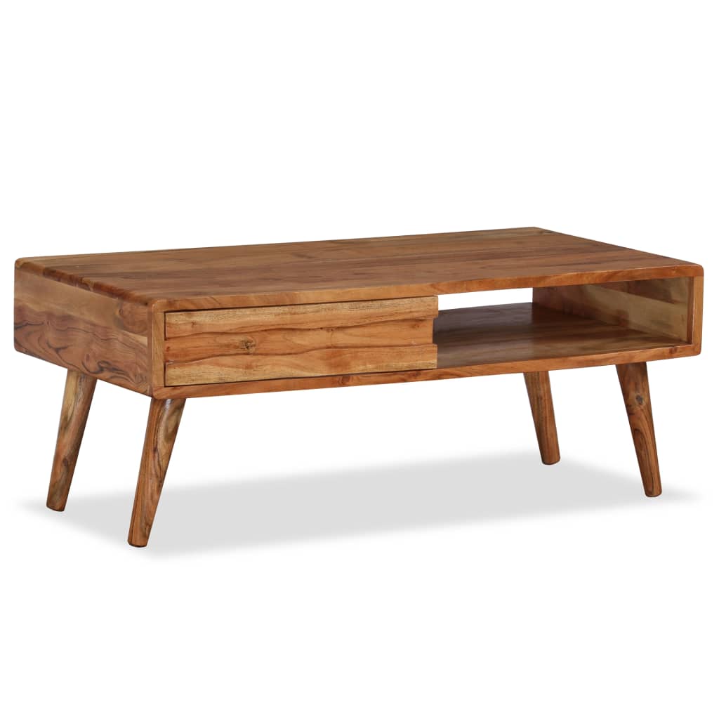 Table Basse Artisanale en Bois d'Acacia-La-Fabrique-Industrielle