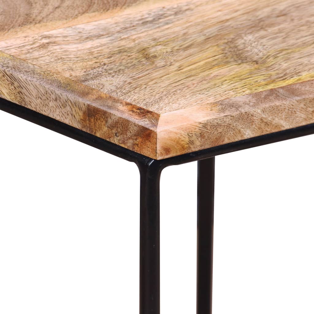 Table Basse Authentique en Manguier et Métal-La-Fabrique-Industrielle