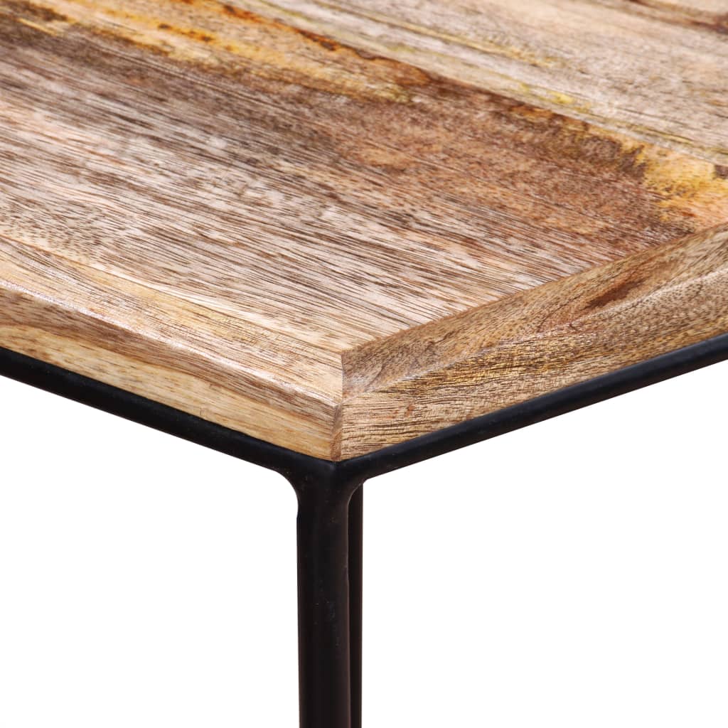Table Basse Authentique en Manguier et Métal-La-Fabrique-Industrielle