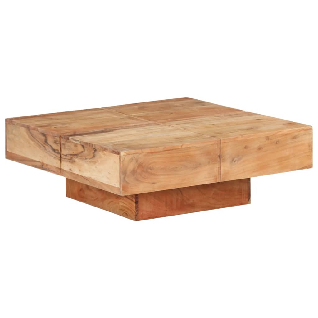 Table Basse Carrée en Bois Massif de Manguier-Bois d'acacia massif-1-80 x 80 x 28 cm-La-Fabrique-Industrielle