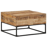 Table Basse Carrée en Bois Massif de Manguier-Bois de manguier brut massif-1-68 x 68 x 41 cm-La-Fabrique-Industrielle