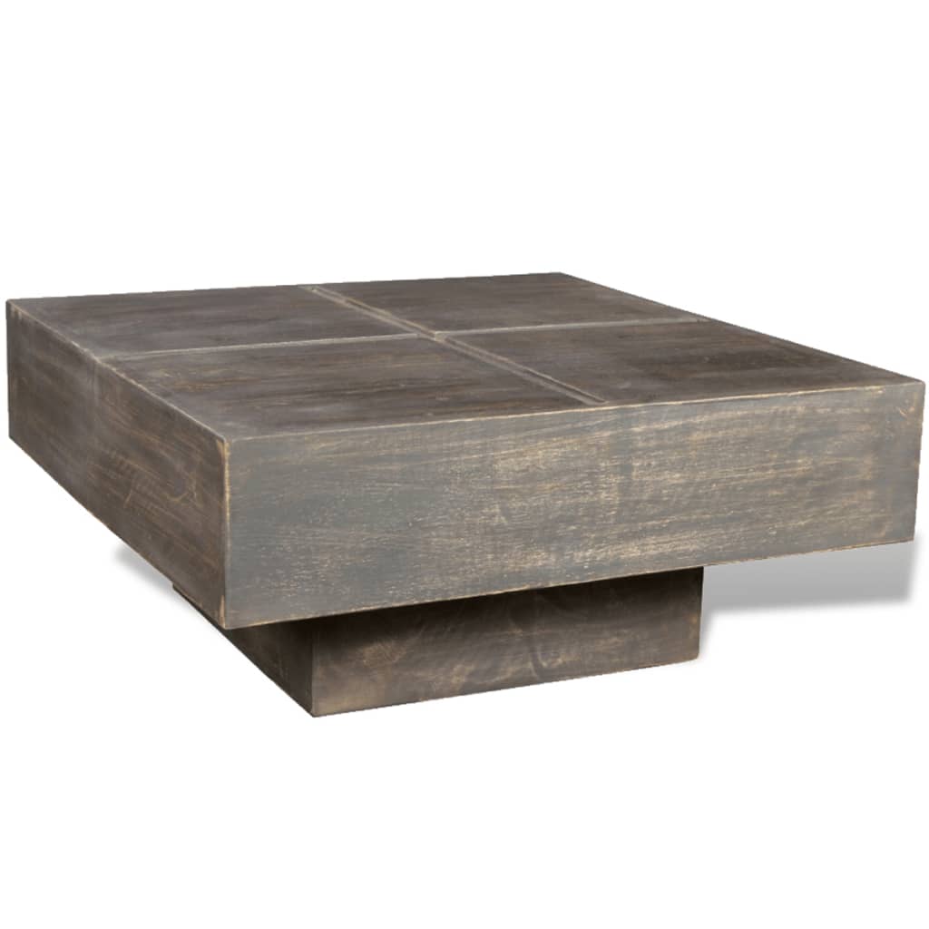 Table Basse Carrée en Bois Massif de Manguier-bois de manguier brut-1-68 x 68 x 30 cm-La-Fabrique-Industrielle