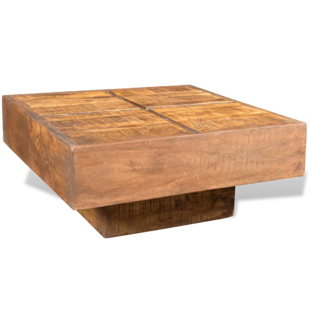 Table Basse Carrée en Bois Massif de Manguier-bois de manguier massif-1-68 x 68 x 30 cm-La-Fabrique-Industrielle