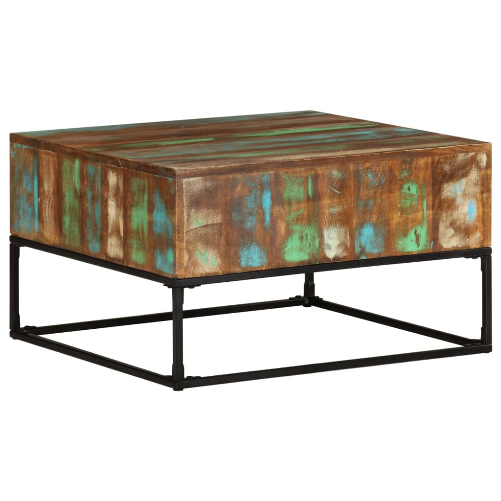 Table Basse Carrée en Bois Massif de Manguier-bois de récupération massif-1-68 x 68 x 41 cm-La-Fabrique-Industrielle