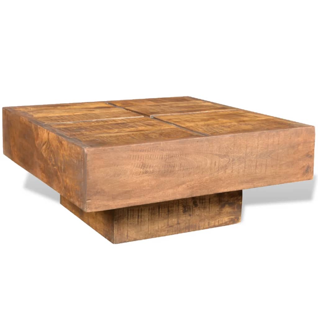 Table Basse Carrée en Bois Massif de Manguier-La-Fabrique-Industrielle