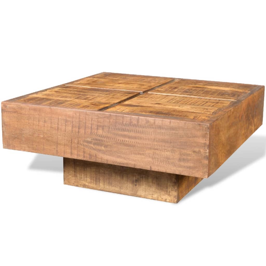Table Basse Carrée en Bois Massif de Manguier-La-Fabrique-Industrielle