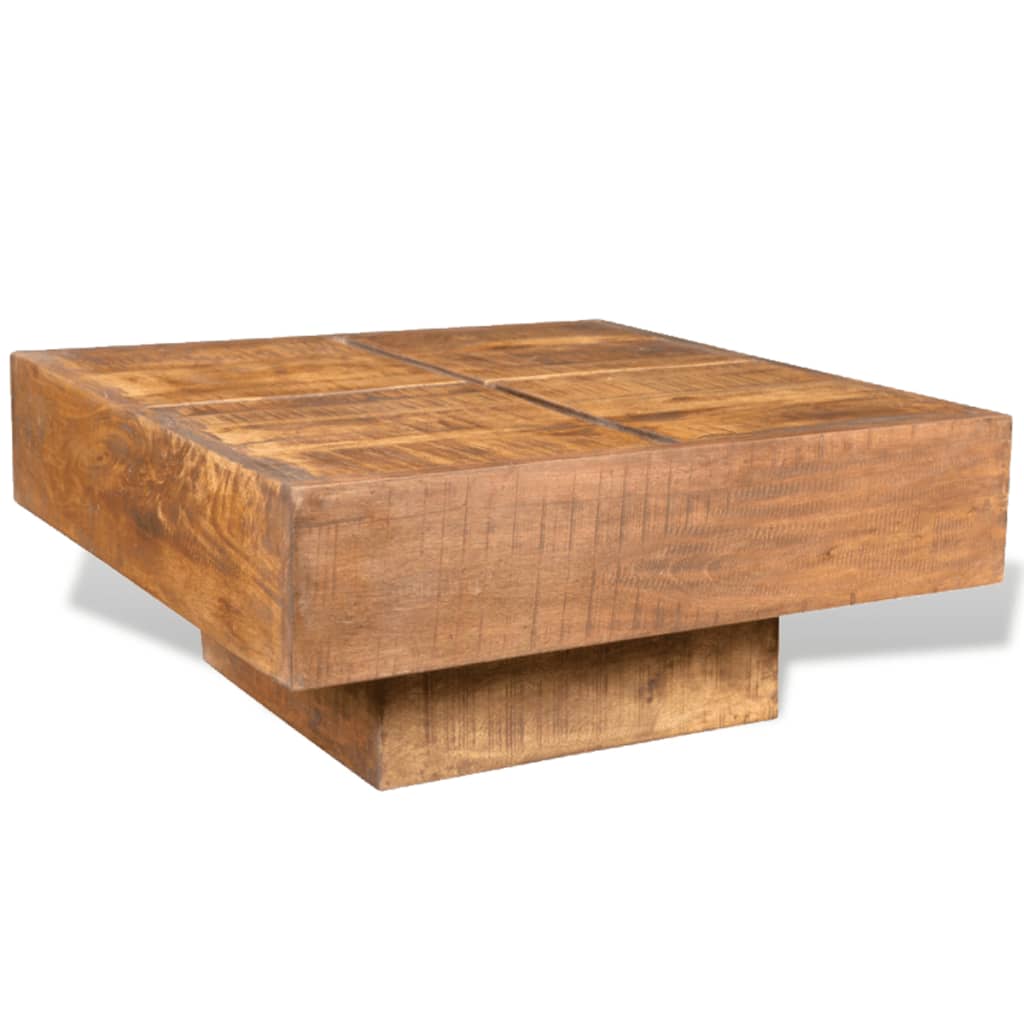 Table Basse Carrée en Bois Massif de Manguier-La-Fabrique-Industrielle