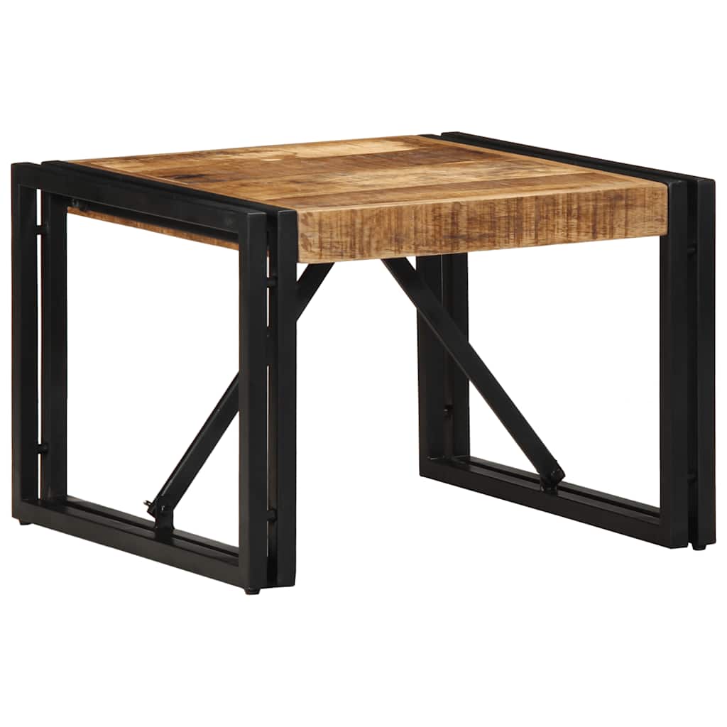 Table Basse Carrée en Bois et Métal Indus-La-Fabrique-Industrielle