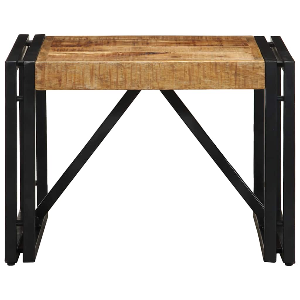 Table Basse Carrée en Bois et Métal Indus-La-Fabrique-Industrielle
