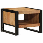 Table Basse Carrée en Bois et Métal Industriel-50 cm-Bois d'acacia-1-La-Fabrique-Industrielle