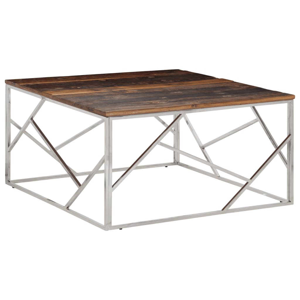 Table Basse Design en Acier et Mélèze Massif-Argent-bois-1-La-Fabrique-Industrielle
