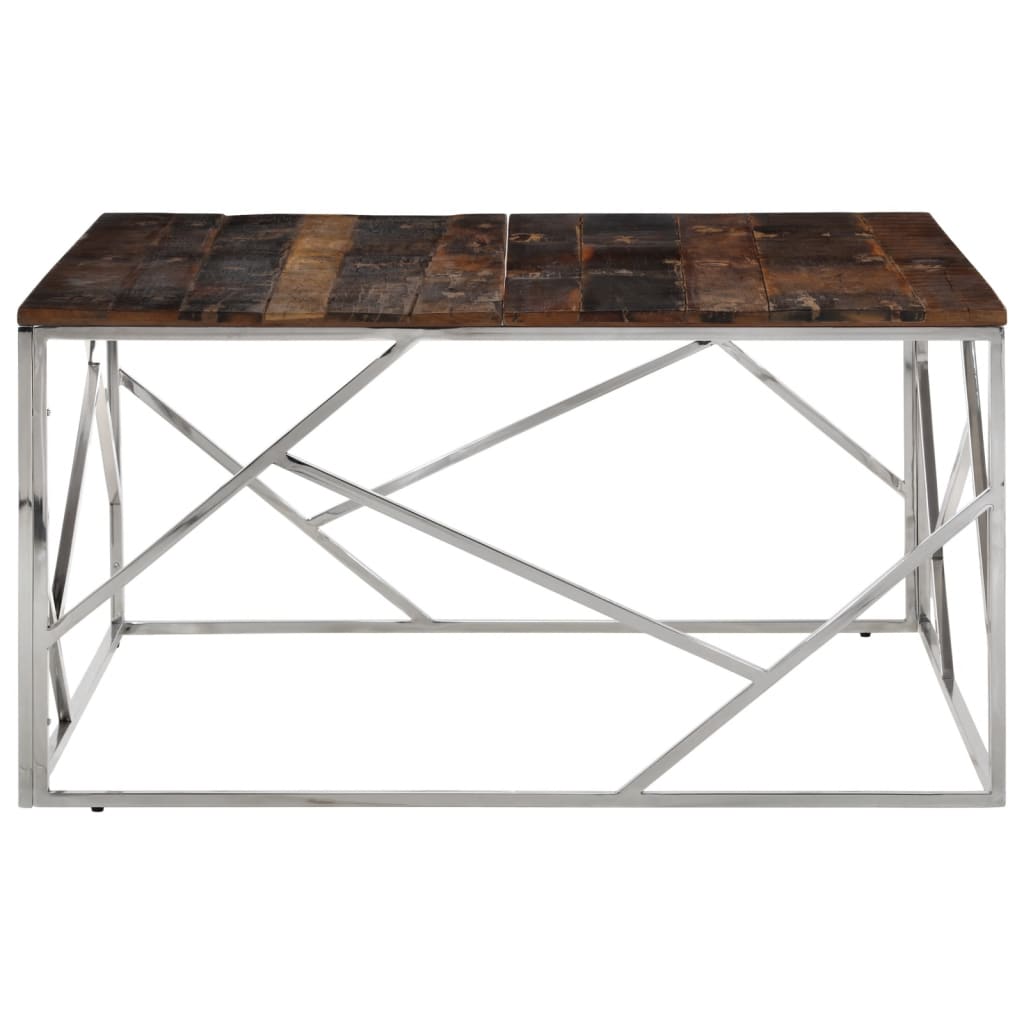 Table Basse Design en Acier et Mélèze Massif-La-Fabrique-Industrielle