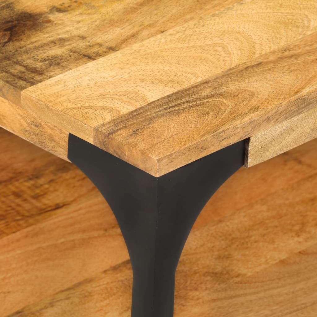Table Basse Double Niveaux en Bois et Acier-La-Fabrique-Industrielle