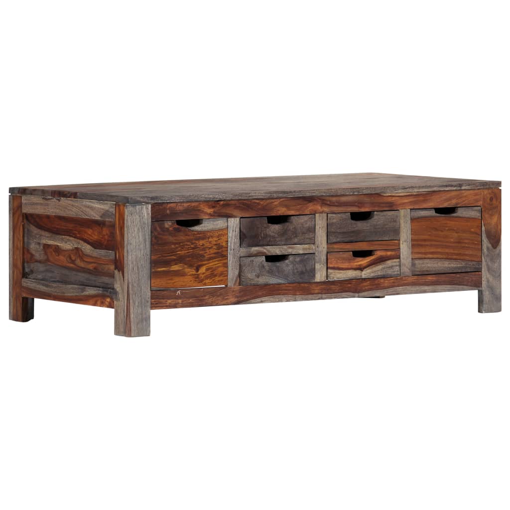 Table Basse Élégante en Bois Grisé-La-Fabrique-Industrielle