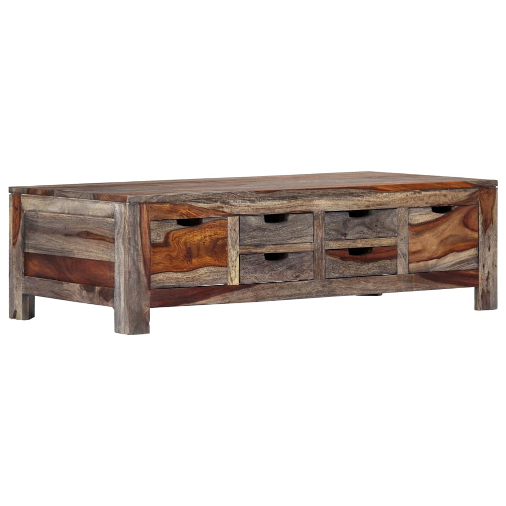Table Basse Élégante en Bois Grisé-La-Fabrique-Industrielle