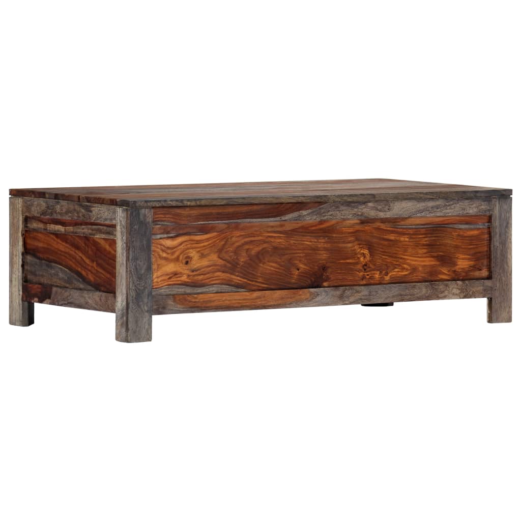 Table Basse Élégante en Bois Grisé-La-Fabrique-Industrielle