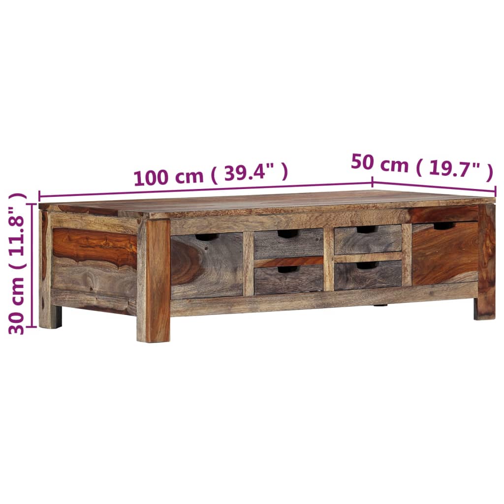 Table Basse Élégante en Bois Grisé-La-Fabrique-Industrielle