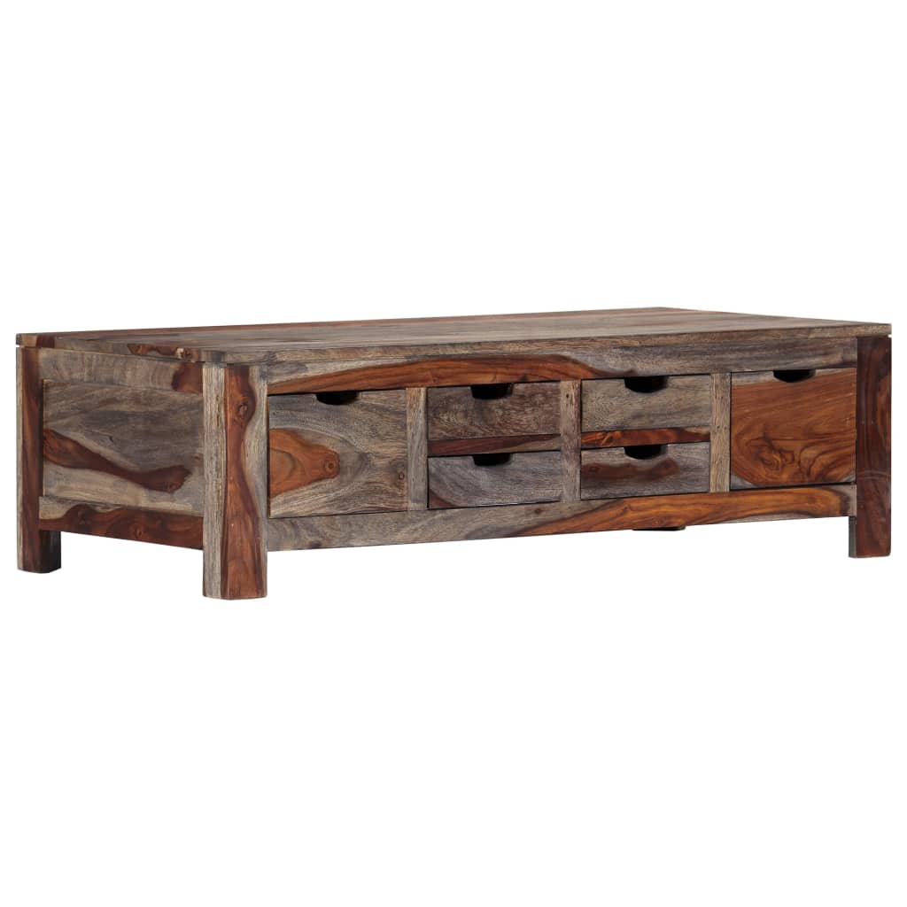 Table Basse Élégante en Bois Grisé-La-Fabrique-Industrielle
