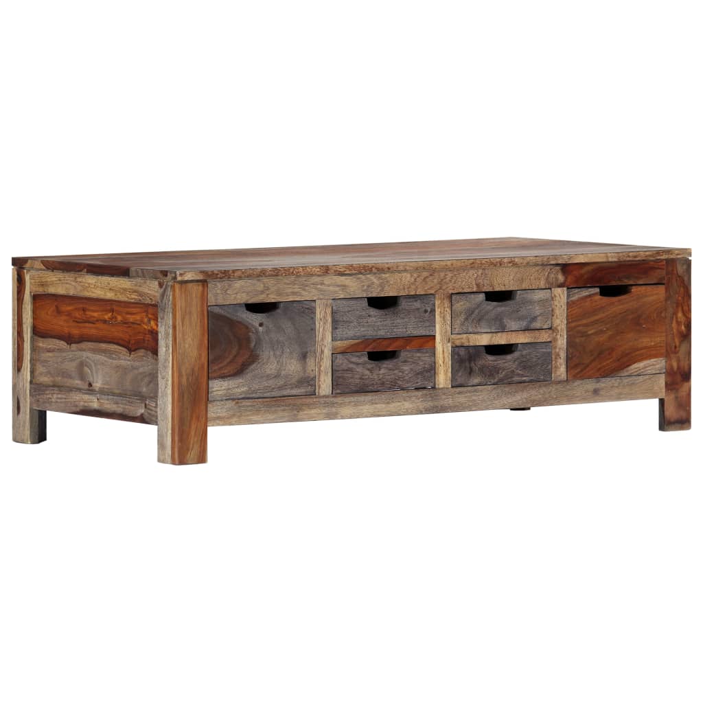 Table Basse Élégante en Bois Grisé-La-Fabrique-Industrielle