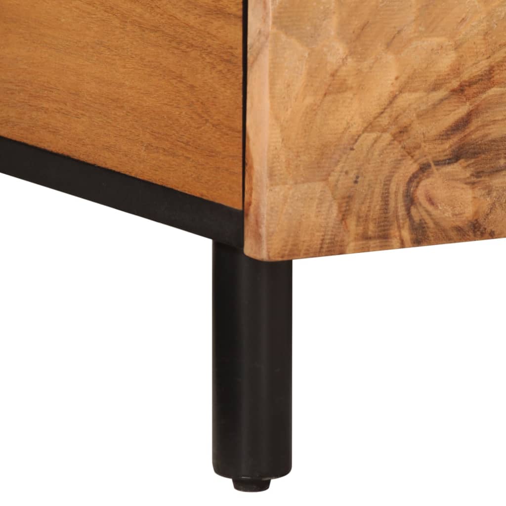 Table Basse Élégante en Bois Massif et Métal-La-Fabrique-Industrielle