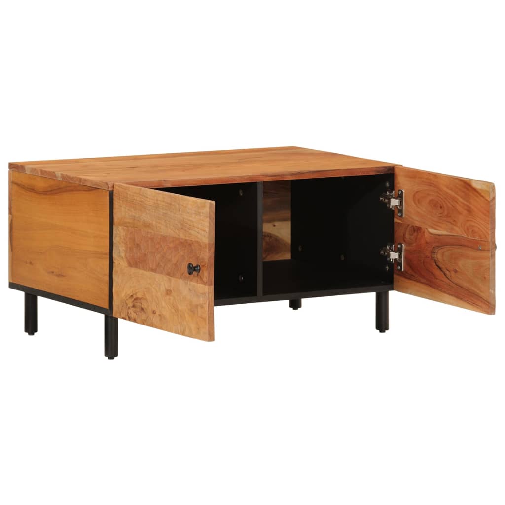 Table Basse Élégante en Bois Massif et Métal-La-Fabrique-Industrielle
