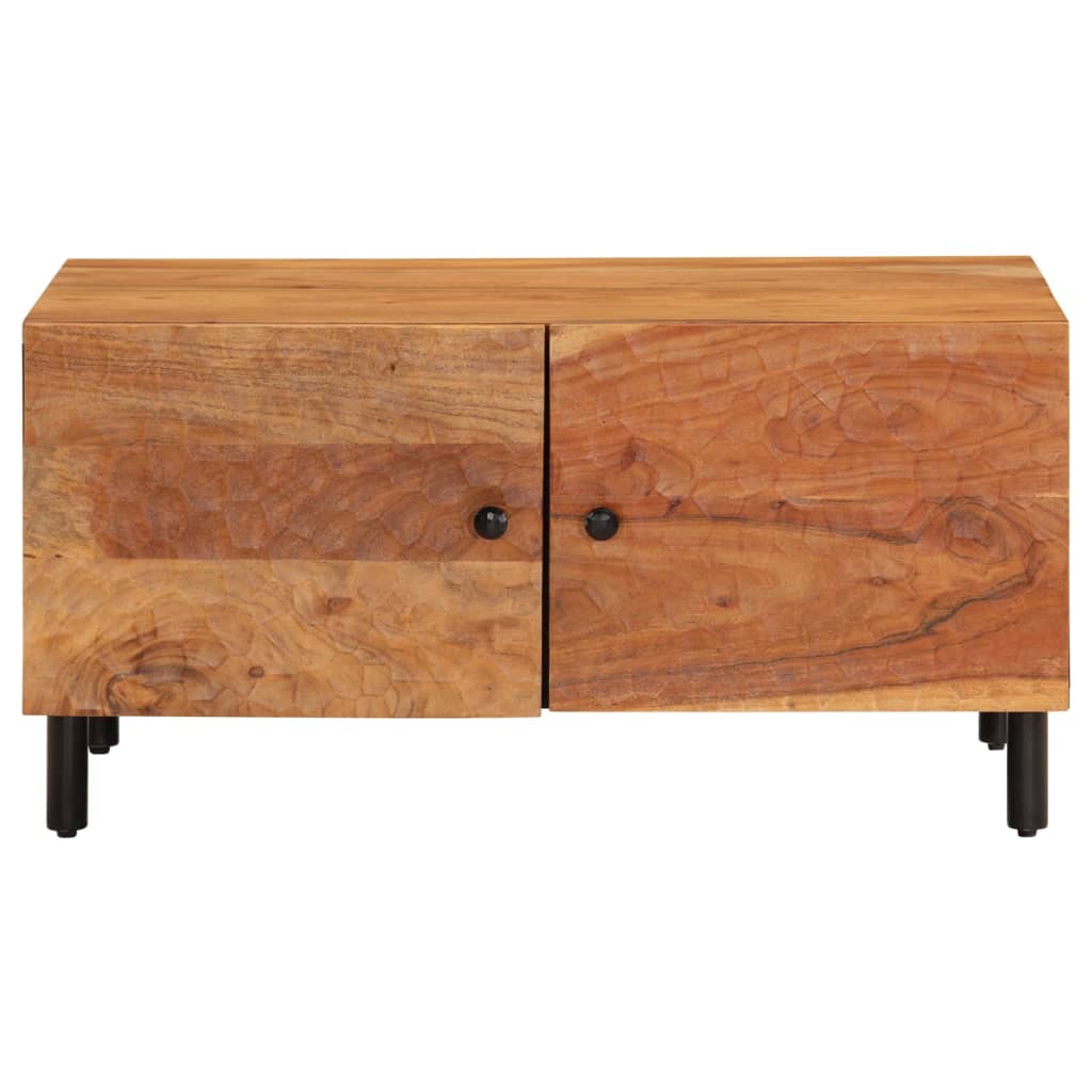 Table Basse Élégante en Bois Massif et Métal-La-Fabrique-Industrielle