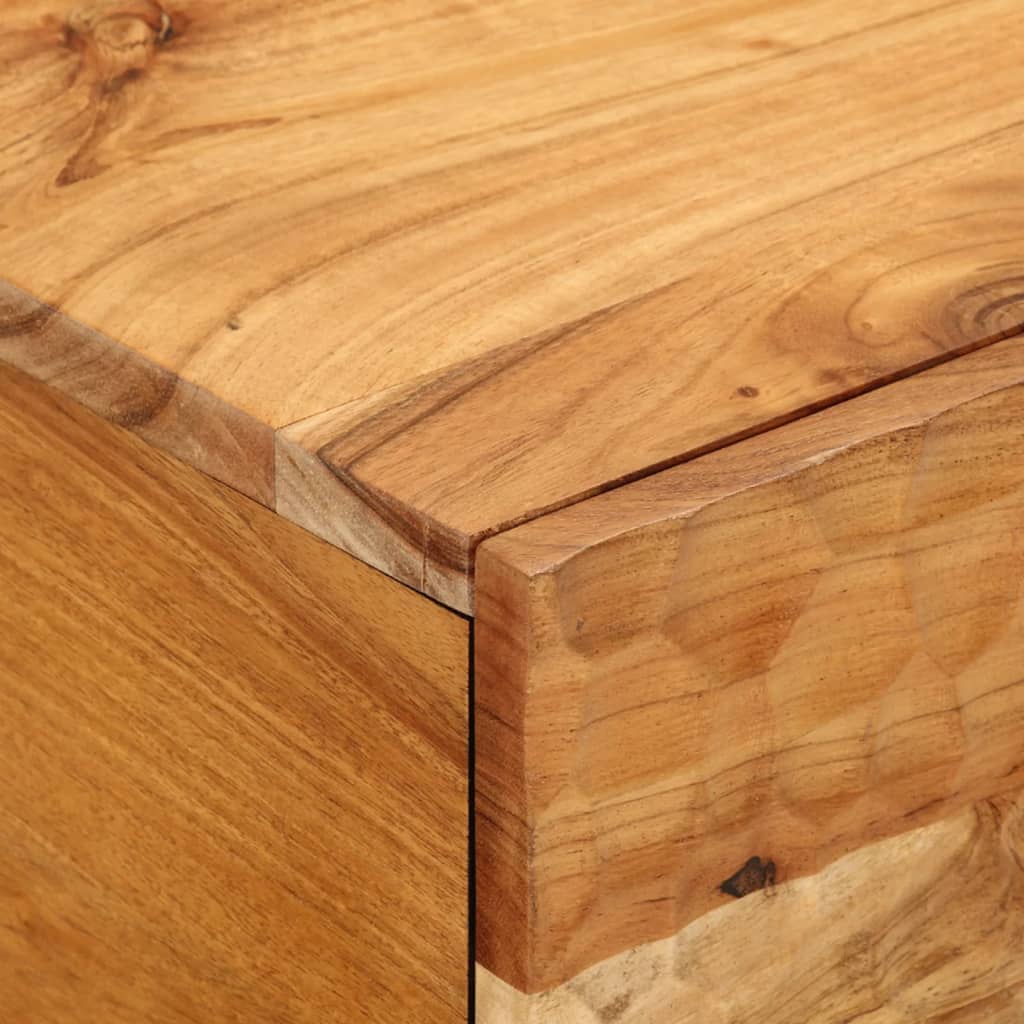 Table Basse Élégante en Métal Noir et Bois d'Acacia-La-Fabrique-Industrielle