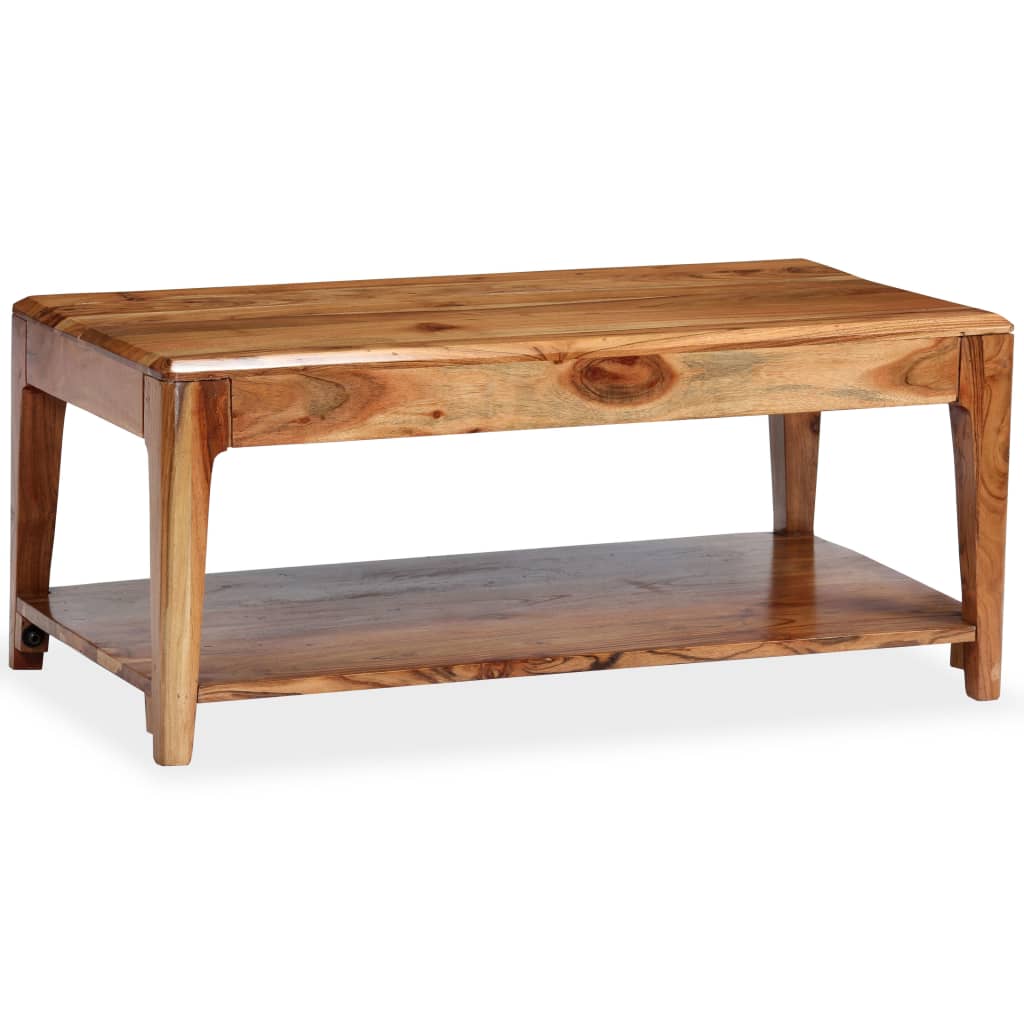 Table Basse Élégante et Unique en Bois d'Acacia Massif-La-Fabrique-Industrielle