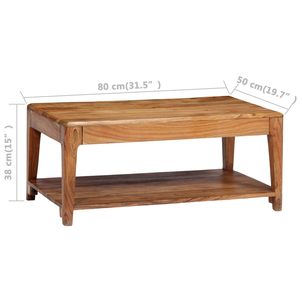 Table Basse Élégante et Unique en Bois d'Acacia Massif-La-Fabrique-Industrielle