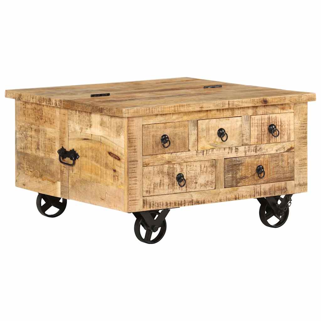 Table Basse Industrielle Coffre en Bois de Manguier-Marron-1-La-Fabrique-Industrielle