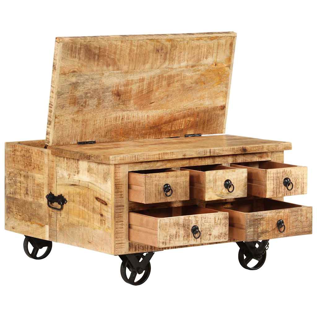Table Basse Industrielle Coffre en Bois de Manguier-La-Fabrique-Industrielle