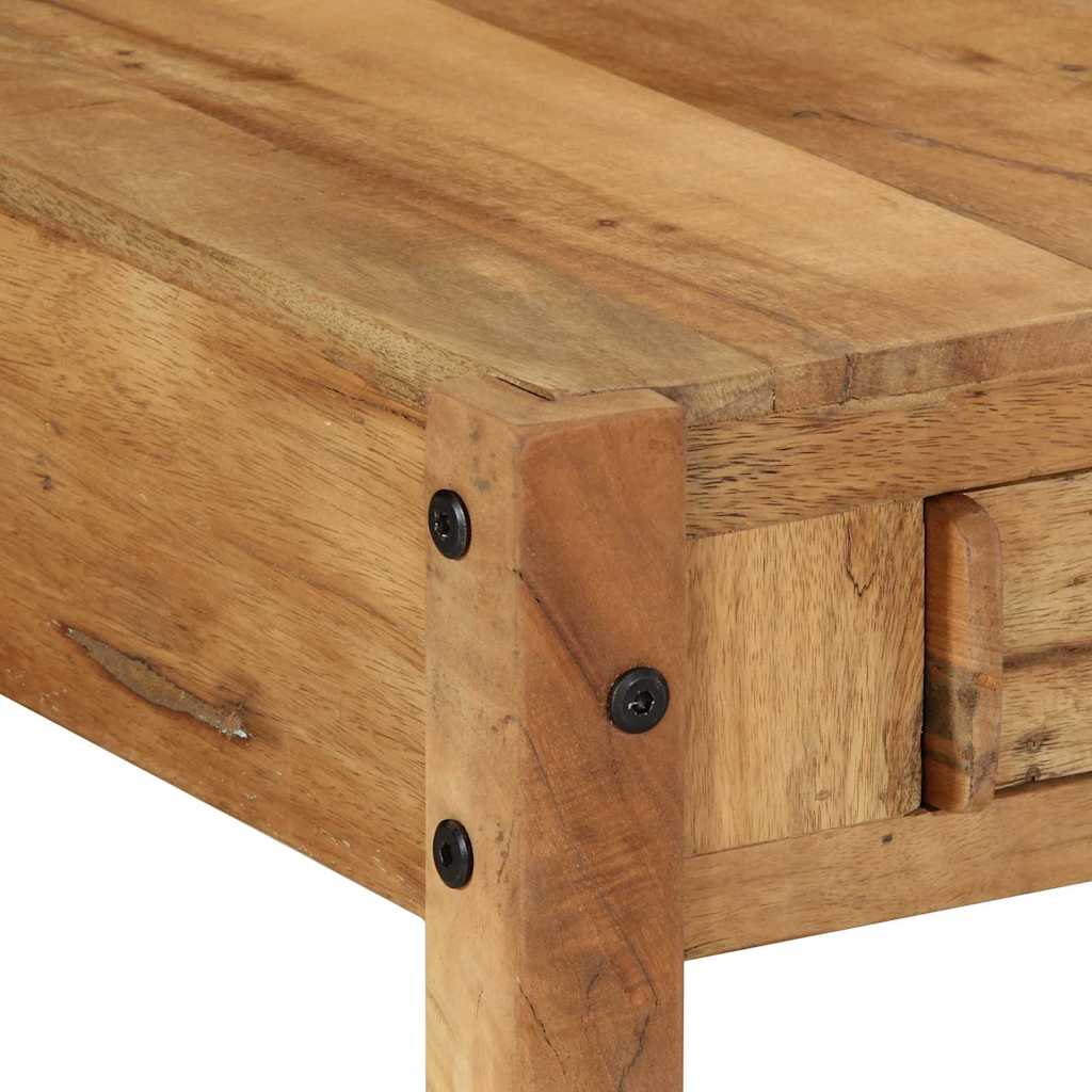 Table Basse Industrielle en Bois Massif Récupéré Blanc-La-Fabrique-Industrielle
