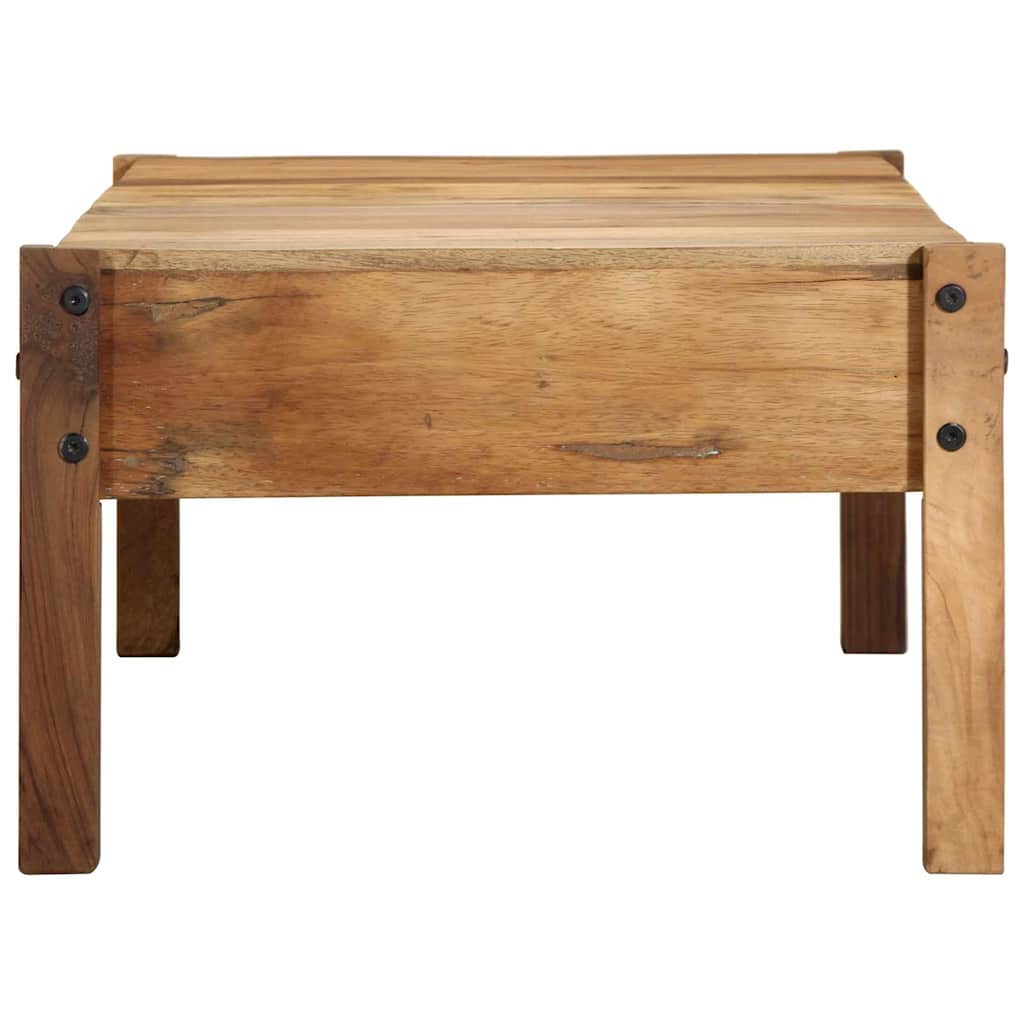 Table Basse Industrielle en Bois Massif Récupéré Blanc-La-Fabrique-Industrielle