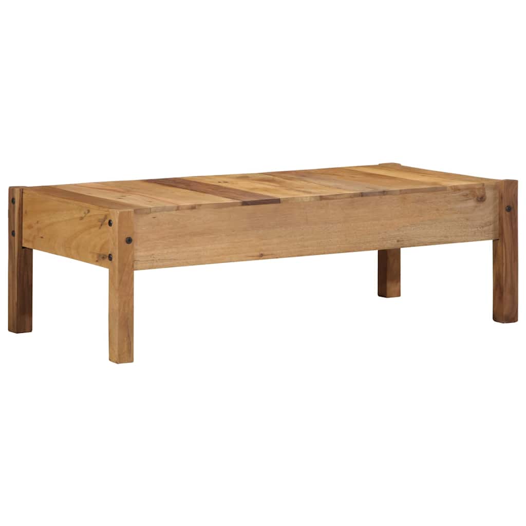 Table Basse Industrielle en Bois Massif Récupéré Blanc-La-Fabrique-Industrielle