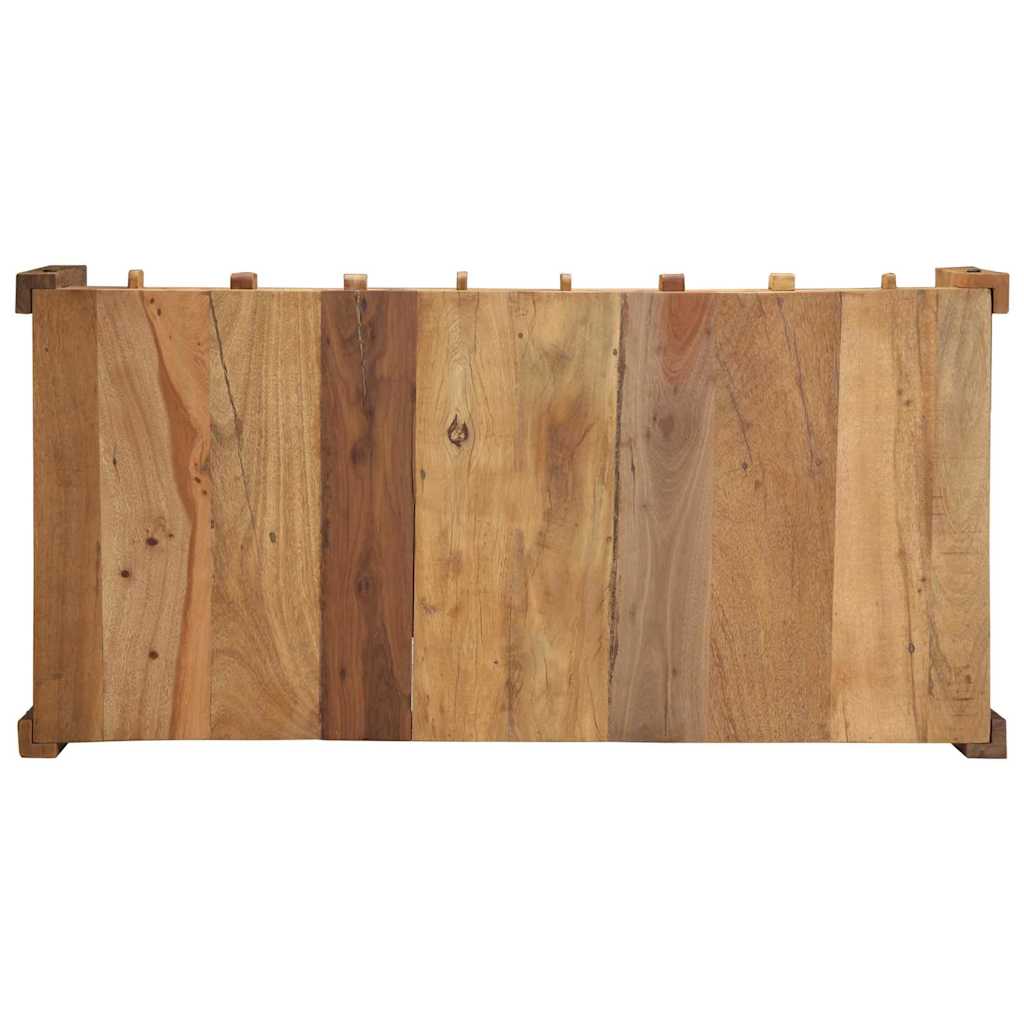 Table Basse Industrielle en Bois Massif Récupéré Blanc-La-Fabrique-Industrielle