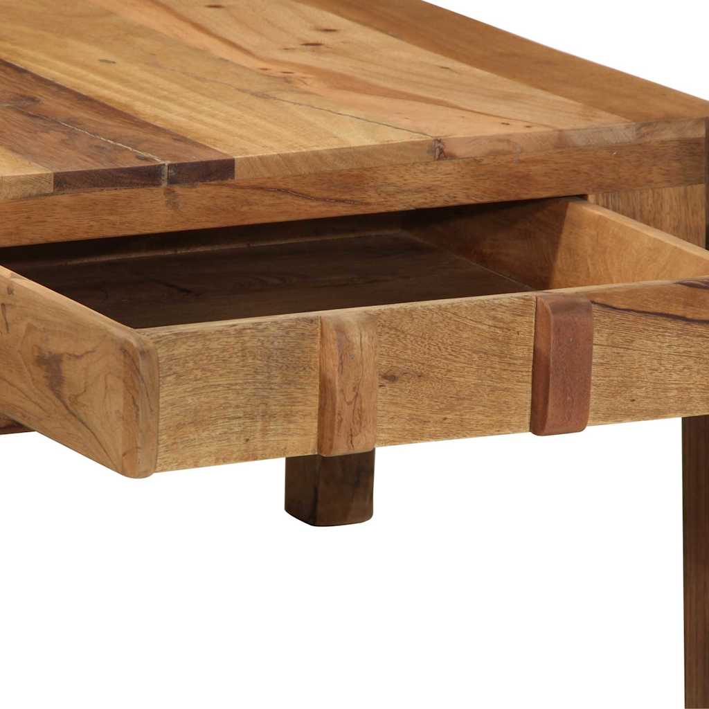 Table Basse Industrielle en Bois Massif Récupéré Blanc-La-Fabrique-Industrielle