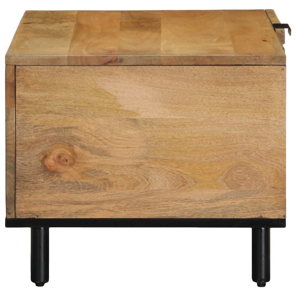 Table Basse Industrielle en Bois Massif avec Rangement-La-Fabrique-Industrielle