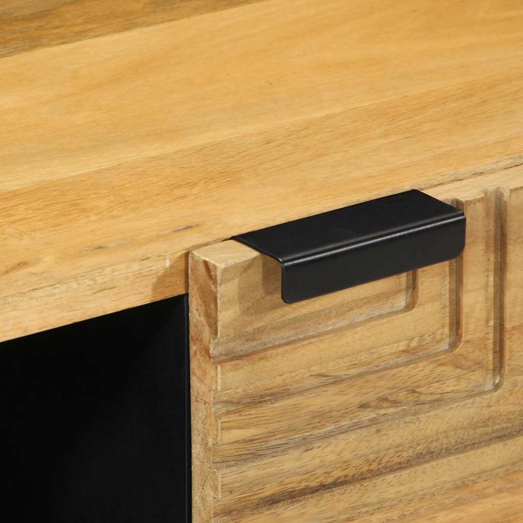 Table Basse Industrielle en Bois Massif avec Rangement-La-Fabrique-Industrielle
