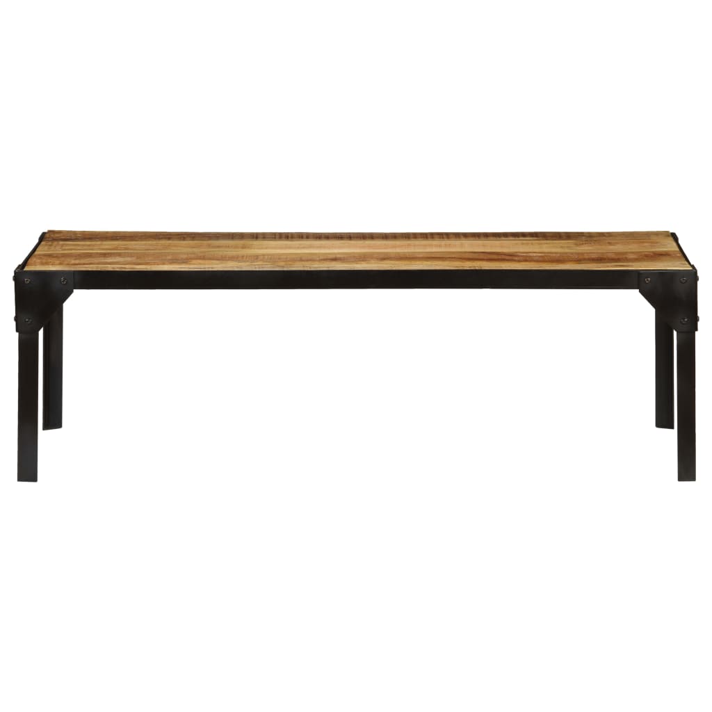 Table Basse Industrielle en Bois Massif et Métal Noir-La-Fabrique-Industrielle