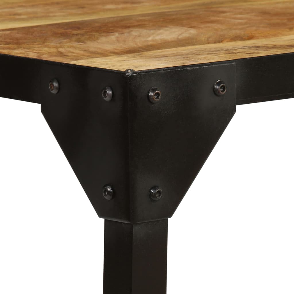 Table Basse Industrielle en Bois Massif et Métal Noir-La-Fabrique-Industrielle