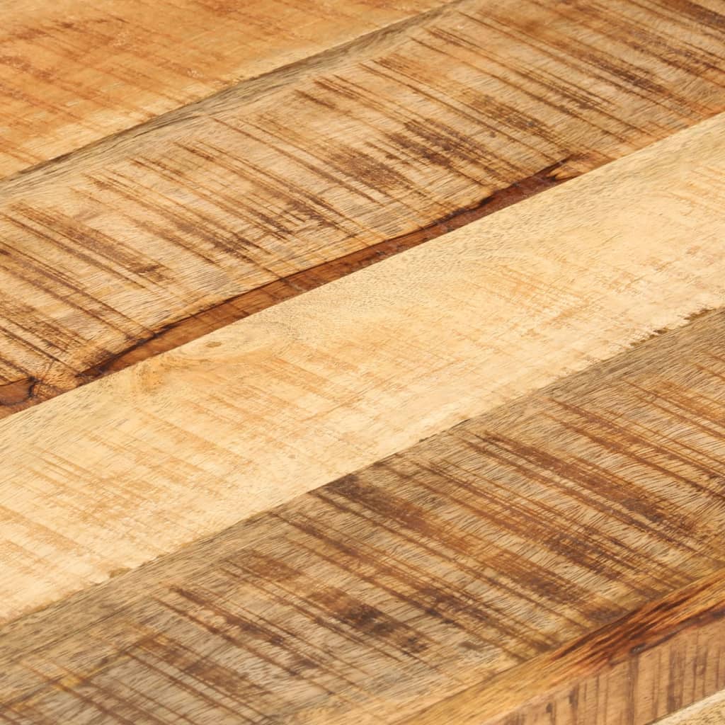Table Basse Industrielle en Bois de Manguier avec Roulettes-La-Fabrique-Industrielle