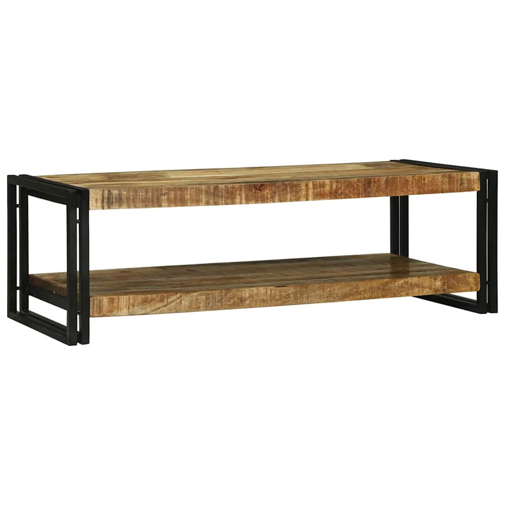 Table Basse Industrielle en Métal et Bois de Manguier-La-Fabrique-Industrielle