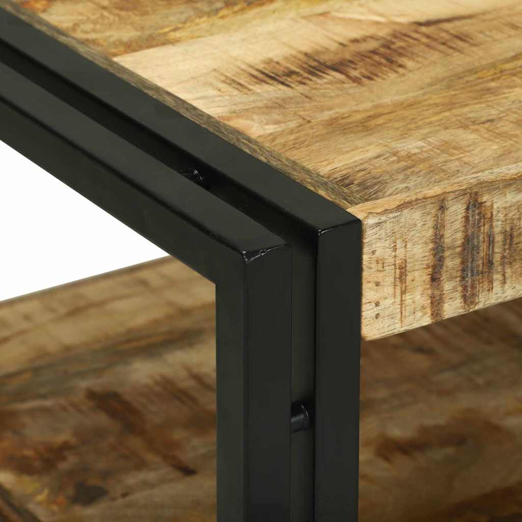 Table Basse Industrielle en Métal et Bois de Manguier-La-Fabrique-Industrielle