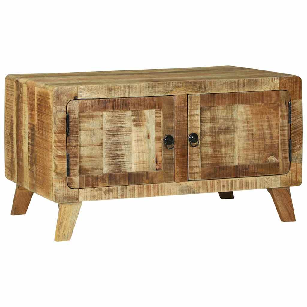 Table Basse Multicolore en Bois Massif Récupéré-Bois de manguier brut massif-La-Fabrique-Industrielle
