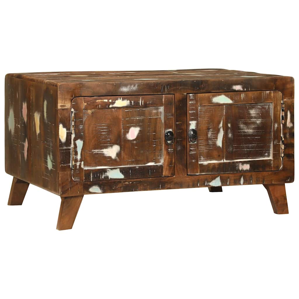Table Basse Multicolore en Bois Massif Récupéré-La-Fabrique-Industrielle