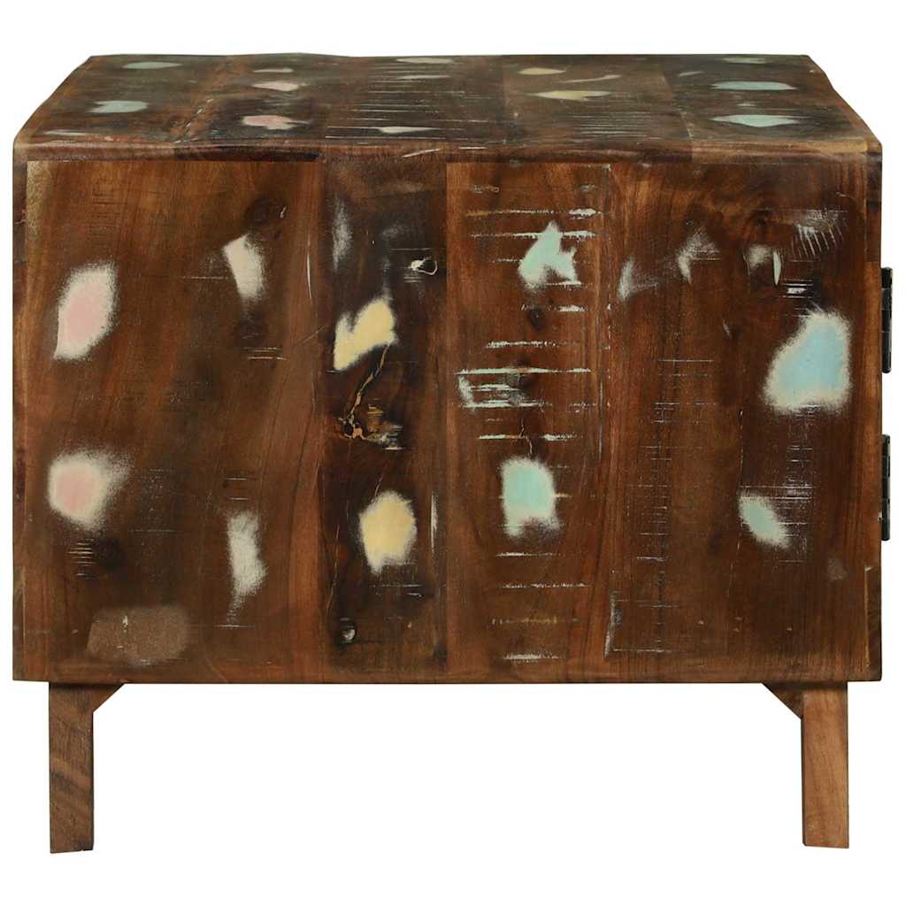 Table Basse Multicolore en Bois Massif Récupéré-La-Fabrique-Industrielle