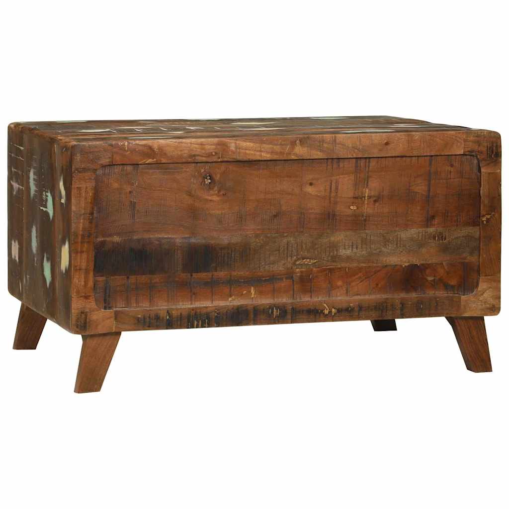 Table Basse Multicolore en Bois Massif Récupéré-La-Fabrique-Industrielle