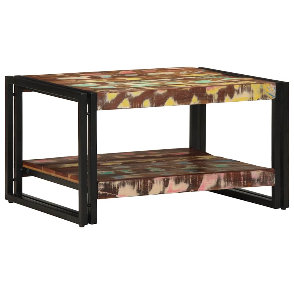 Table Basse Multicolore en Bois Recyclé-La-Fabrique-Industrielle