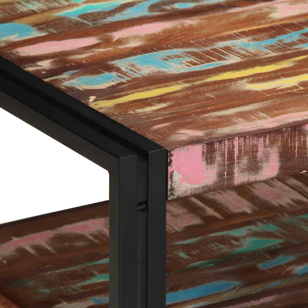 Table Basse Multicolore en Bois Recyclé-La-Fabrique-Industrielle